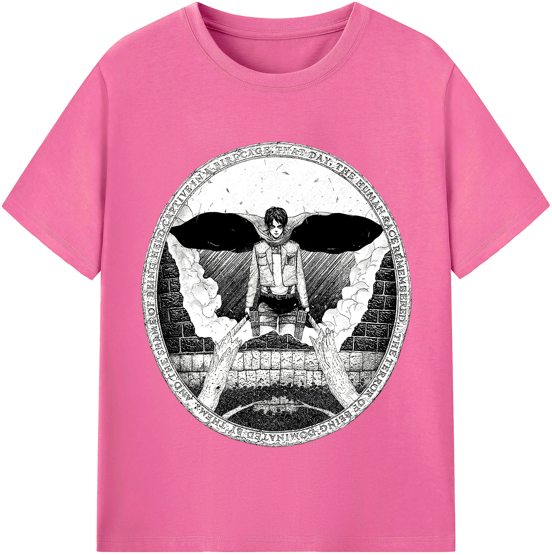 （画像用） 進撃の巨人 エレン･イェーガー Attack on Titan Eren Jäger レディースカジュアルプリントTシャツ（綿100％）